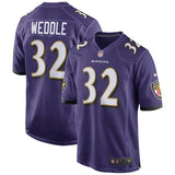 Eric Weddle #32 Baltimore Ravens Youth Purple Game Jersey