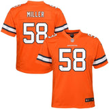 Von Miller #58 Denver Broncos Youth Orange Color Rush Game Jersey