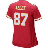 Travis Kelce #87 Kansas City Chiefs Women's Red Game Jersey