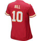 Tyreek Hill #10 Kansas City Chiefs Women's Red Game Jersey