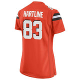 Brian Hartline #83 Cleveland Browns Women's Orange Game