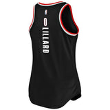 Damian Lillard #0 Portland Trail Blazers Women's Black Fast Break Tank - Icon Edition