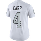 Derek Carr #4 Oakland Raiders Women's White Vapor Untouchable Color Rush Limited Player Jersey