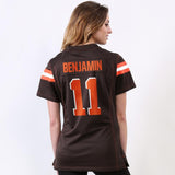 Travis Benjamin #11 Cleveland Browns Women's Brown Game Jersey
