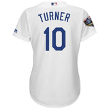 Justin Turner #10 Los Angeles Dodgers Women's White 2018 World Series