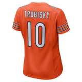 Mitchell Trubisky #10 Chicago Bears Women's Orange Alternate Game Jersey