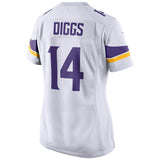 Stefon Diggs #14 Minnesota Vikings Women's White/Purple Game Jersey