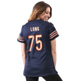 Kyle Long #75 Chicago Bears Women's Navy Blue Game Jersey