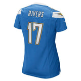 Philip Rivers #17 Los Angeles Chargers Women's Light Blue/Navy Game Jersey
