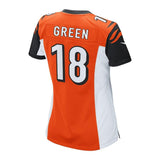 AJ Green #18 Cincinnati Bengals Orange Women's Game Jersey