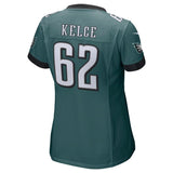 Jason Kelce #62 Philadelphia Eagles Women's Midnight Green Super Bowl LII Champions Patch Game Jersey