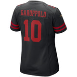 Jimmy Garoppolo #10 San Francisco 49ers Women's Black Game Jersey