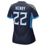 Derrick Henry #22 Tennessee Titans Women's Navy New 2018 Game Jersey