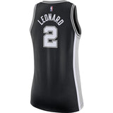 Kawhi Leonard #2 San Antonio Spurs Women's Black Swingman Jersey - Icon Edition