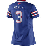 EJ Manuel #3 Buffalo Bills Women's Royal Blue Limited Jersey