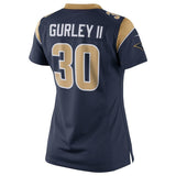 Todd Gurley II #30 Los Angeles Rams Women's Navy Limited Jersey