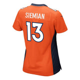 Trevor Siemian #13 Denver Broncos Women's Orange Game Jersey