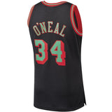 Shaquille O'Neal #34 Los Angeles Lakers Black 1996-97 Hardwood Classics Christmas Swingan Jersey