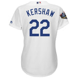 Clayton Kershaw #22 Los Angeles Dodgers Women's White 2018 World Series