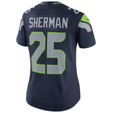 Richard Sherman #25 Seattle Seahawks Women's College Navy Vapor Untouchable