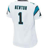 Cam Newton #1 Carolina Panthers Women's White Game Jersey
