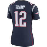 Tom Brady #12 New England Patriots Women's Navy Legend Jersey