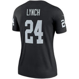 Marshawn Lynch #24 Oakland Raiders Women's Black Legend Jersey
