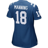Peyton Manning #18 Indianapolis Colts Women's Royal Retired Player Game