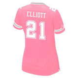 Ezekiel Elliott #21 Dallas Cowboys Women's Pink Game Jersey