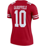 Jimmy Garoppolo #10 San Francisco 49ers Women's Scarlet Legend Jersey