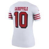 Jimmy Garoppolo #10 San Francisco 49ers Women's White Color Rush Legend Player Jersey