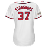 Stephen Strasburg #37 Washington Nationals Women's White 2017 Postseason