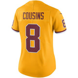 Kirk Cousins #8 Washington Redskins Women's Gold Color Rush Limited Jersey