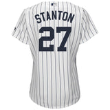 Giancarlo Stanton #27 New York Yankees Women's White Cool Base Player Jersey