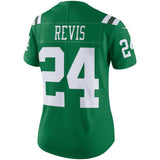 Darrelle Revis #24 New York Jets Women's Green Color Rush Limited Jersey