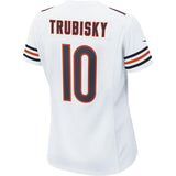 Mitchell Trubisky #10 Chicago Bears Women's White Game Jersey