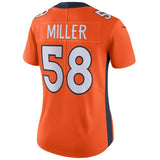 Von Miller #58 Denver Broncos Women's Orange Vapor Untouchable Limited