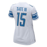 Golden Tate #15 Detroit Lions Women's White/Blue 2017 Game Jersey