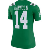 Sam Darnold #14 New York Jets Women's Green Color Rush Legend Jersey