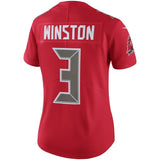 Jameis Winston #3 Tampa Bay Buccaneers Women's Red Color Rush Limited Jersey