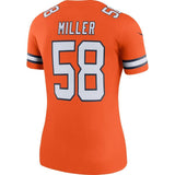 Von Miller #58 Denver Broncos Women's Orange Color Rush Legend Jersey