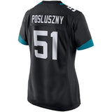 Paul Posluszny #51 Jacksonville Jaguars Women's Black/Teal Game Jersey