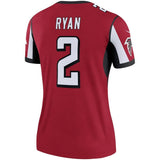 Matt Ryan #2 Atlanta Falcons Women's Red Legend Jersey