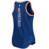 Kristaps Porzingis #6 New York Knicks Women's Royal Fast Break Tank Jersey