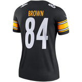 Antonio Brown #84 Pittsburgh Steelers Women's Black Legend Jersey