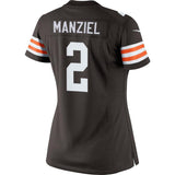 Johnny Manziel #2 Cleveland Browns Historic Logo Women's Brown Limited