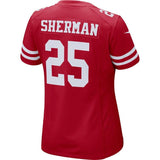 Richard Sherman #25 San Francisco 49ers Women's Scarlet Game Jersey