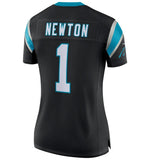 Cam Newton #1 Carolina Panthers Women's Black Classic Limited Player Jersey
