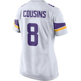 Kirk Cousins #8 Minnesota Vikings Women's White/Purple Game Jersey