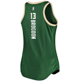 Malcolm Brogdon #13 Milwaukee Bucks Women's Hunter Green Fast Break Tank
